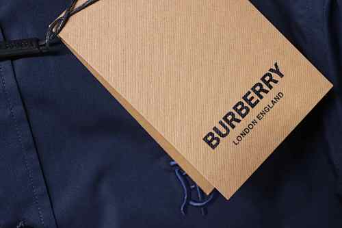 EM Sneakers Burberry Classic TB Logo Embroidered Long sleeved Shirt Navy