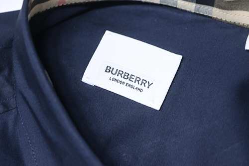 EM Sneakers Burberry Classic TB Logo Embroidered Long sleeved Shirt Navy