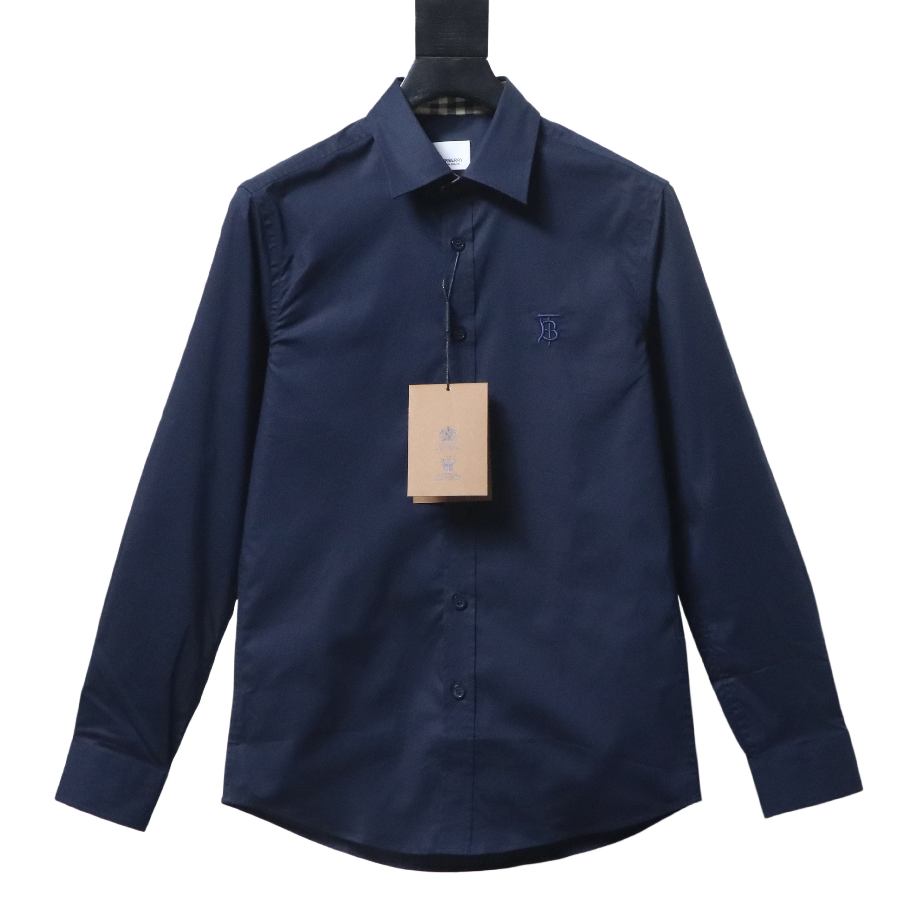 EM Sneakers Burberry Classic TB Logo Embroidered Long sleeved Shirt Navy