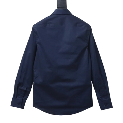 EM Sneakers Burberry Classic TB Logo Embroidered Long sleeved Shirt Navy 02