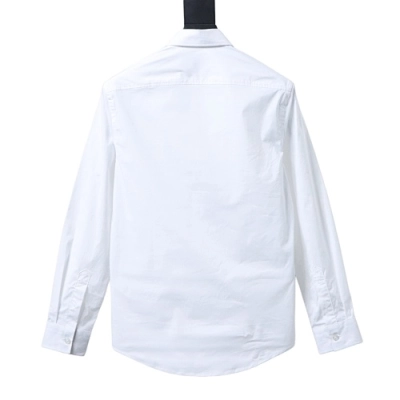 EM Sneakers Burberry Classic TB Logo Embroidered Long sleeved Shirt White 02