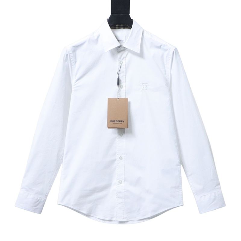 EM Sneakers Burberry Classic TB Logo Embroidered Long sleeved Shirt White