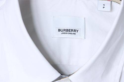 EM Sneakers Burberry Classic TB Logo Embroidered Long sleeved Shirt White