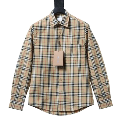 EM Sneakers Burberry Small Scale Check Long Sleeve Shirt Beige 01