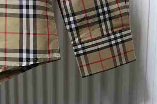 EM Sneakers Burberry Small Scale Check Long Sleeve Shirt Beige