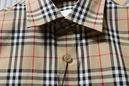 EM Sneakers Burberry Small Scale Check Long Sleeve Shirt Beige