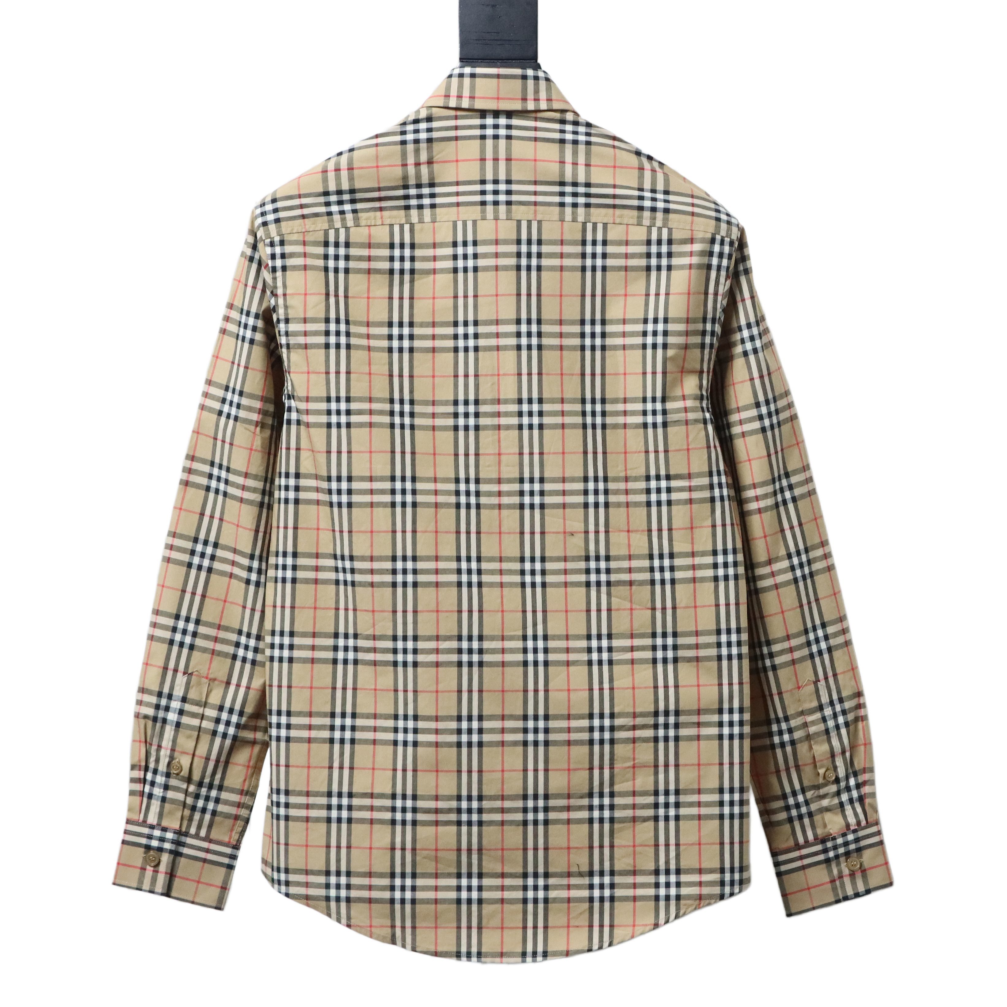 EM Sneakers Burberry Small Scale Check Long Sleeve Shirt Beige