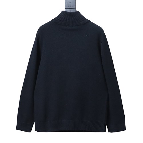 EM Sneakers Burberry Cashmere-Blend Quarter-Zip Slim Sweater Navy