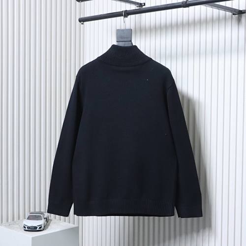 EM Sneakers Burberry Cashmere-Blend Quarter-Zip Slim Sweater Navy