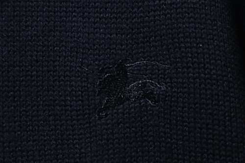EM Sneakers Burberry Cashmere-Blend Quarter-Zip Slim Sweater Navy