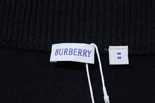 EM Sneakers Burberry Cashmere-Blend Quarter-Zip Slim Sweater Navy