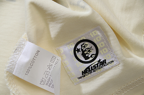 EM Sneakers Hellstar T-Shirt #5603 White /Apricot