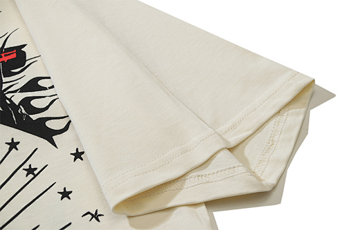 EM Sneakers Hellstar T-Shirt #5603 White /Apricot