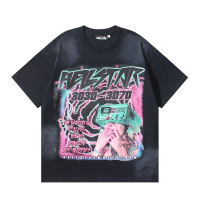 EM Sneakers Hellstar T-Shirt #6717 Washed Black 01