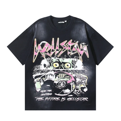 EM Sneakers Hellstar T-Shirt #6719 Washed Black 01