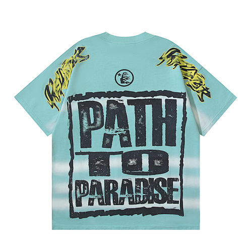 EM Sneakers Hellstar T-Shirt #6728 Washed Lake blue