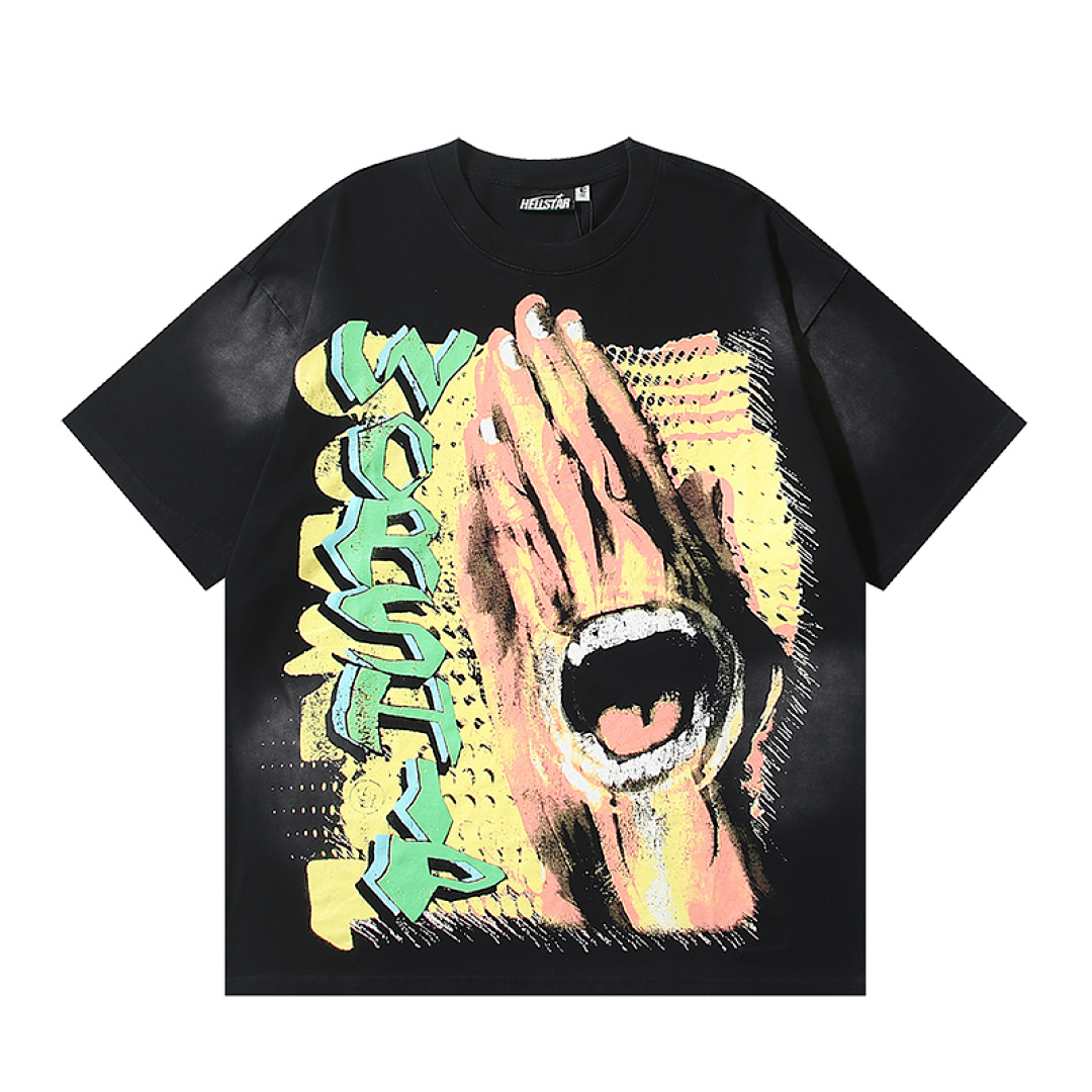 EM Sneakers Hellstar T-Shirt #6736 Washed Black