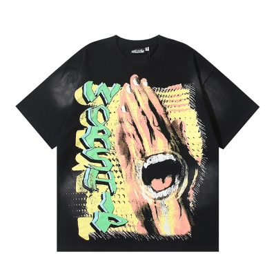 EM Sneakers Hellstar T-Shirt #6736 Washed Black 01