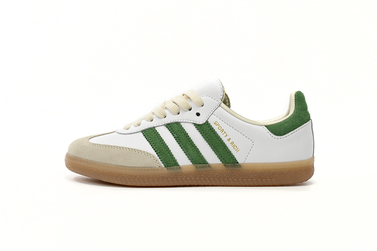 EM Sneakers Adidas Originals Samba Vegan OG Green and White HQ6075