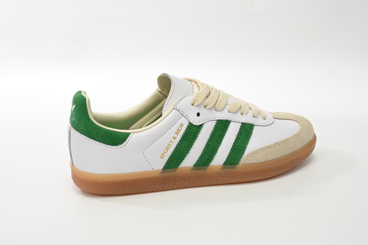 EM Sneakers Adidas Originals Samba Vegan OG Green and White HQ6075