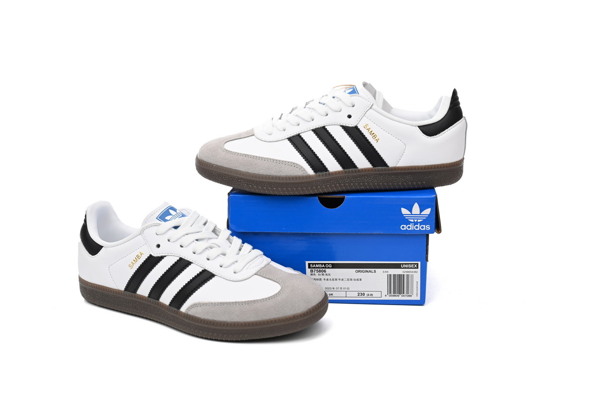 EM Sneakers Adidas Originals Samba Vegan OG Rice White Black