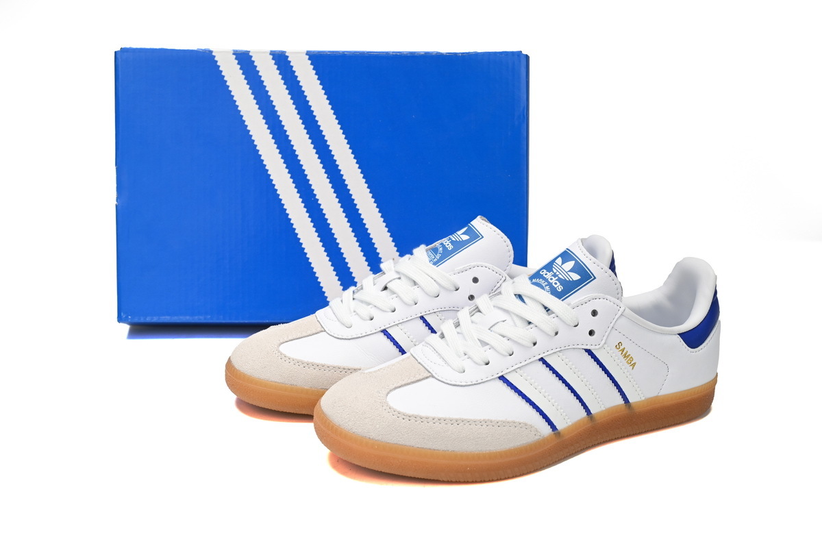 EM Sneakers Adidas Originals Samba Vegan OG White Blue IG2339
