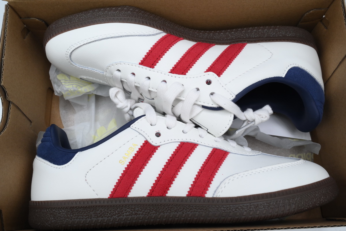 EM Sneakers Adidas Originals Samba Vegan OG White Victory Red Indigo