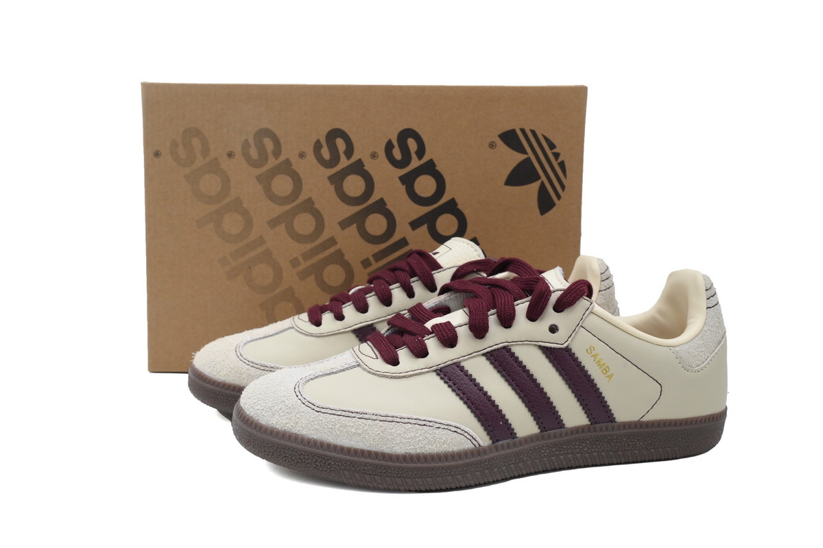 EM Sneakers Adidas Originals Samba Vegan OG Wonder White Maroon