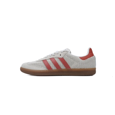 EM Sneakers Adidas Samba OG Crystal White Preloved Red 01