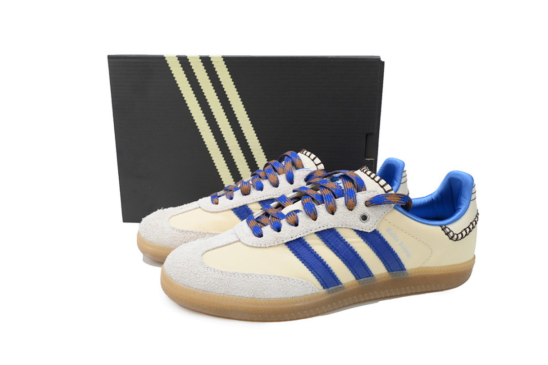 EM Sneakers Adidas Samba × Wales Bonner Nylon Wonder Clay Royal Blue