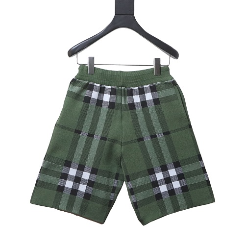 EM Sneakers Burberry Checked Silk and Wool-blend Jacquard Drawstring Shorts Green