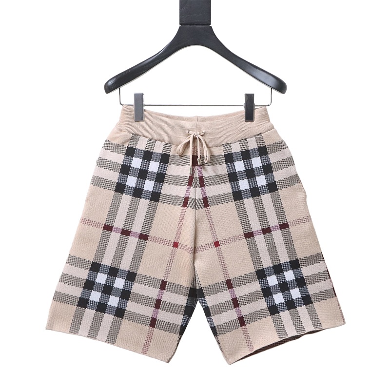 EM Sneakers Burberry Checked Silk and Wool-blend Jacquard Drawstring Shorts Khaki