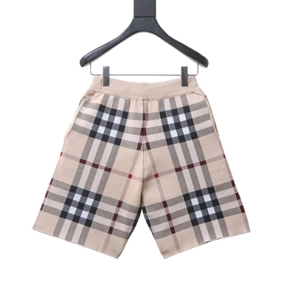 EM Sneakers Burberry Checked Silk and Wool-blend Jacquard Drawstring Shorts Khaki 02