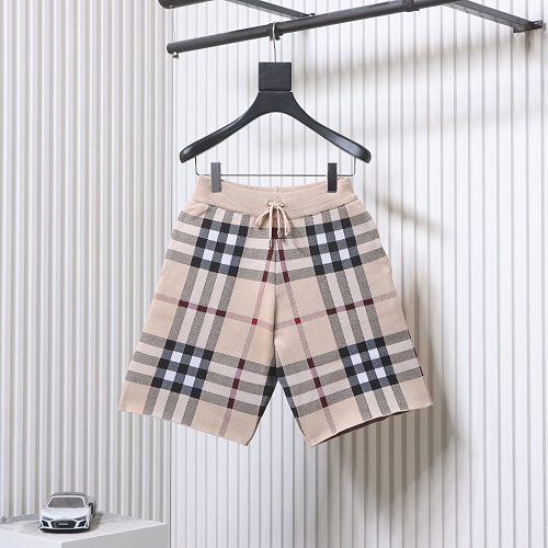 EM Sneakers Burberry Checked Silk and Wool-blend Jacquard Drawstring Shorts Khaki