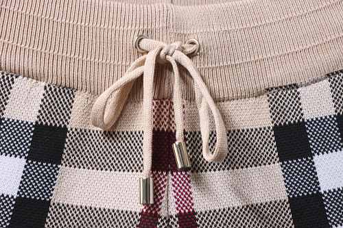 EM Sneakers Burberry Checked Silk and Wool-blend Jacquard Drawstring Shorts Khaki