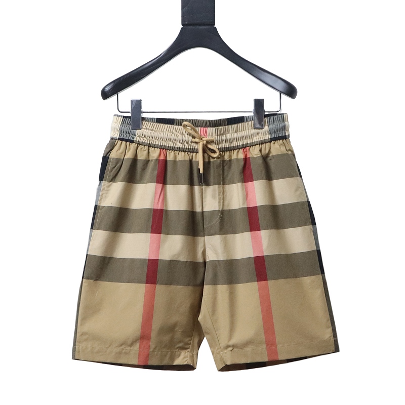 EM Sneakers Burberry Classic Striped Checkered Shorts Khaki
