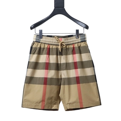EM Sneakers Burberry Classic Striped Checkered Shorts Khaki 01