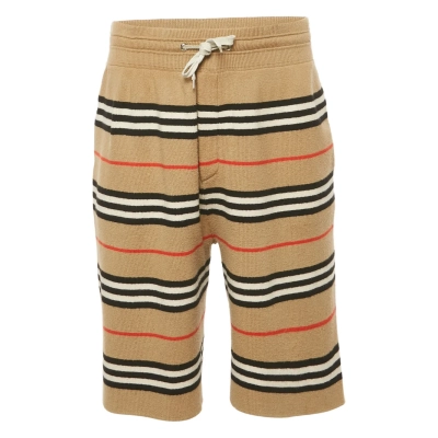 EM Sneakers Burberry Kenton Striped Drawstring Shorts 01