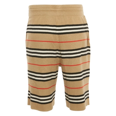 EM Sneakers Burberry Kenton Striped Drawstring Shorts 02