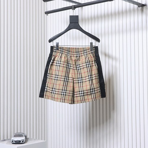 EM Sneakers Burberry Vintage Check Black Side-stripe Shorts Khaki