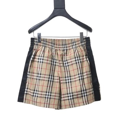 EM Sneakers Burberry Vintage Check Black Side-stripe Shorts Khaki 01