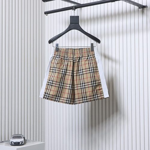 EM Sneakers Burberry Vintage Check White Side-stripe Shorts Khaki