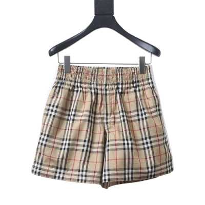EM Sneakers Burberry Vintage Check White Side-stripe Shorts Khaki 02