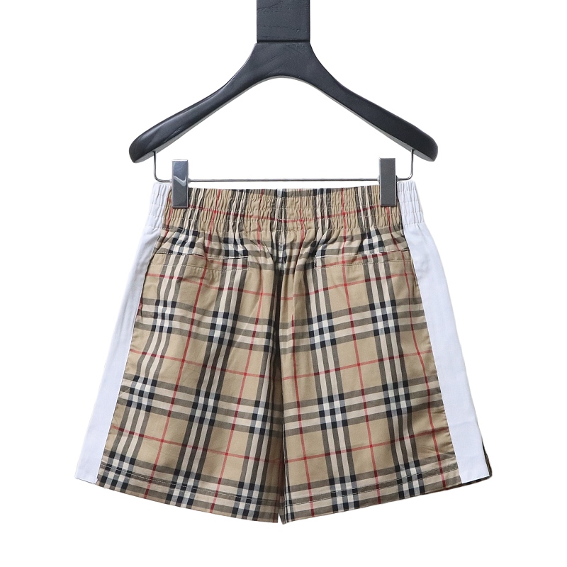 EM Sneakers Burberry Vintage Check White Side-stripe Shorts Khaki