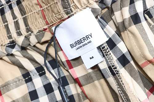 EM Sneakers Burberry Vintage Check White Side-stripe Shorts Khaki