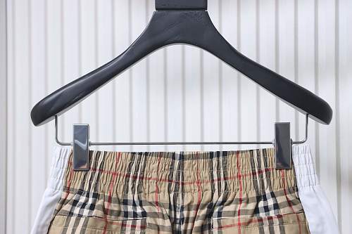 EM Sneakers Burberry Vintage Check White Side-stripe Shorts Khaki