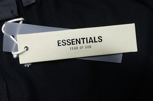 EM Sneakers Fear of God Essentials Collaboration Three-Stripe Silicone Print Shorts Black