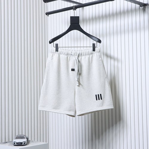 EM Sneakers Fear of God Essentials Collaboration Three-Stripe Silicone Print Shorts Gray