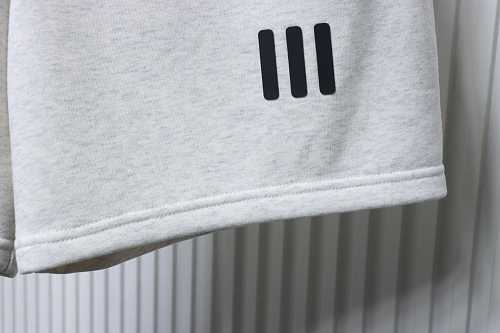 EM Sneakers Fear of God Essentials Collaboration Three-Stripe Silicone Print Shorts Gray