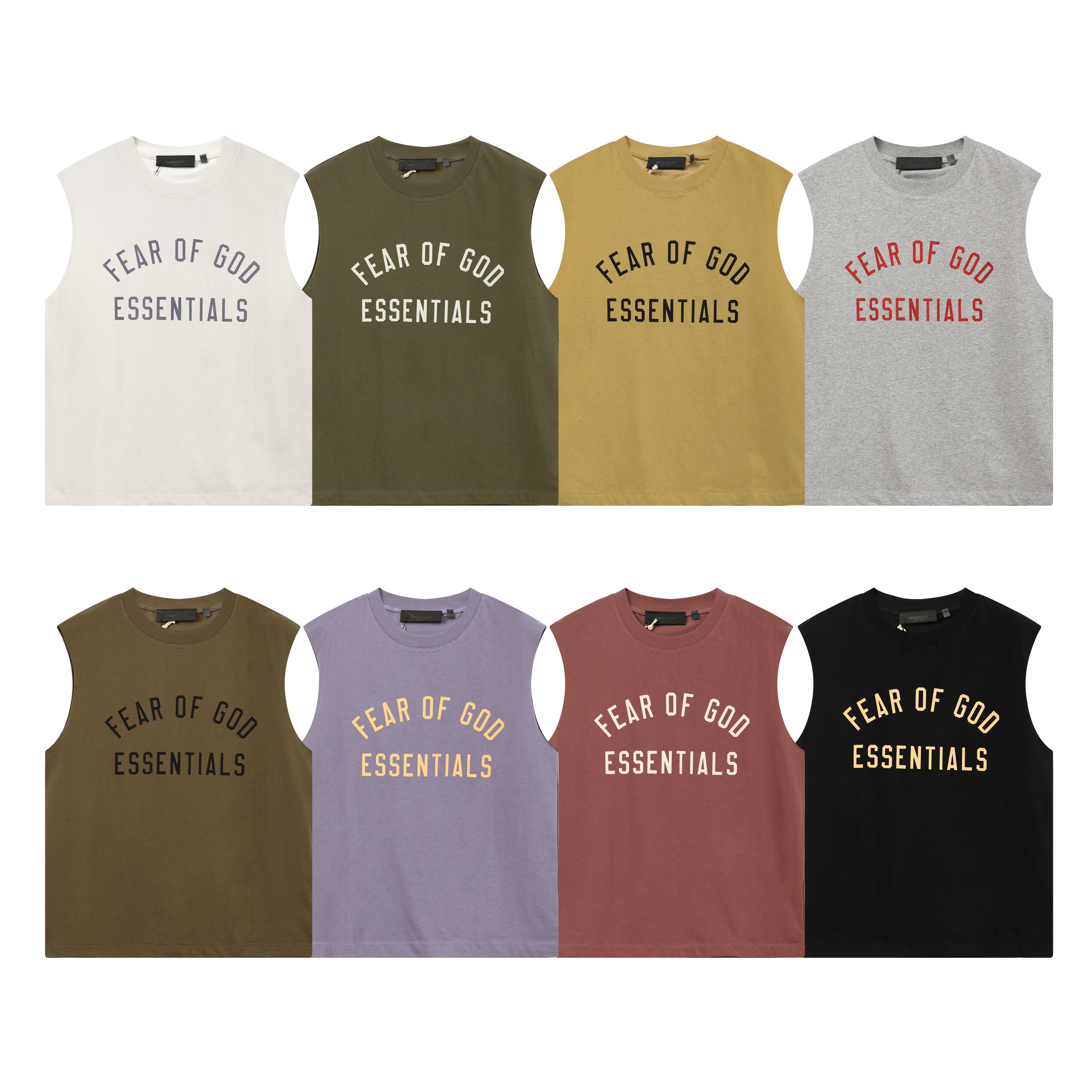 EM Sneakers Fear of God Essentials Tanktop #2141 Balck /White /Gray /Brown /Purple /Red /Khaki /Military